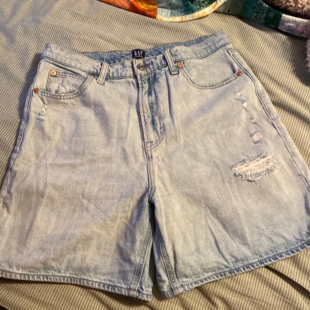 Gap denim mom shorts